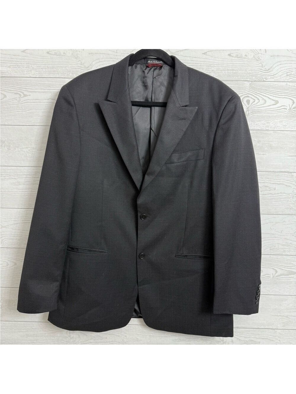 Pierre Cardin Men’s Black Wool Blend Linen Blazer Jacket. Size 42R